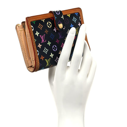 Louis Vuitton Monogram Multicolor French Purse Wallet Black 2 of 14