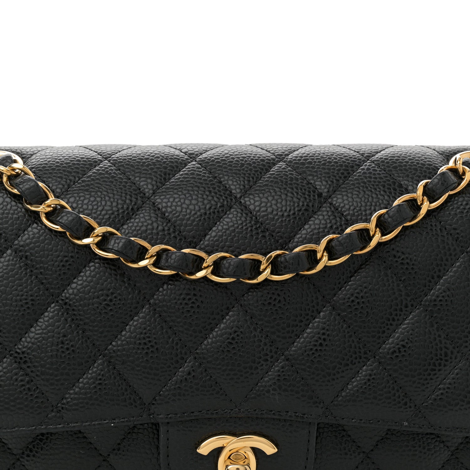 Chanel Caviar Quilted Medium Double Flap Black 8 of 10