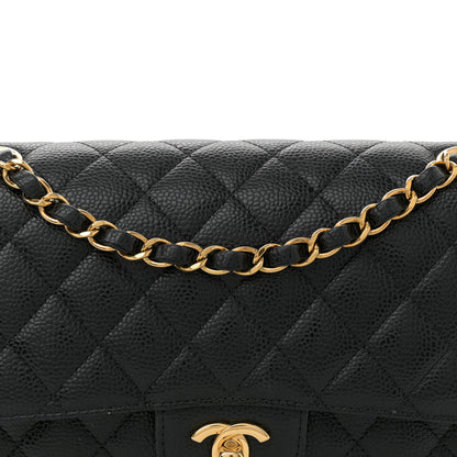 Chanel Caviar Quilted Medium Double Flap Black 8 of 10