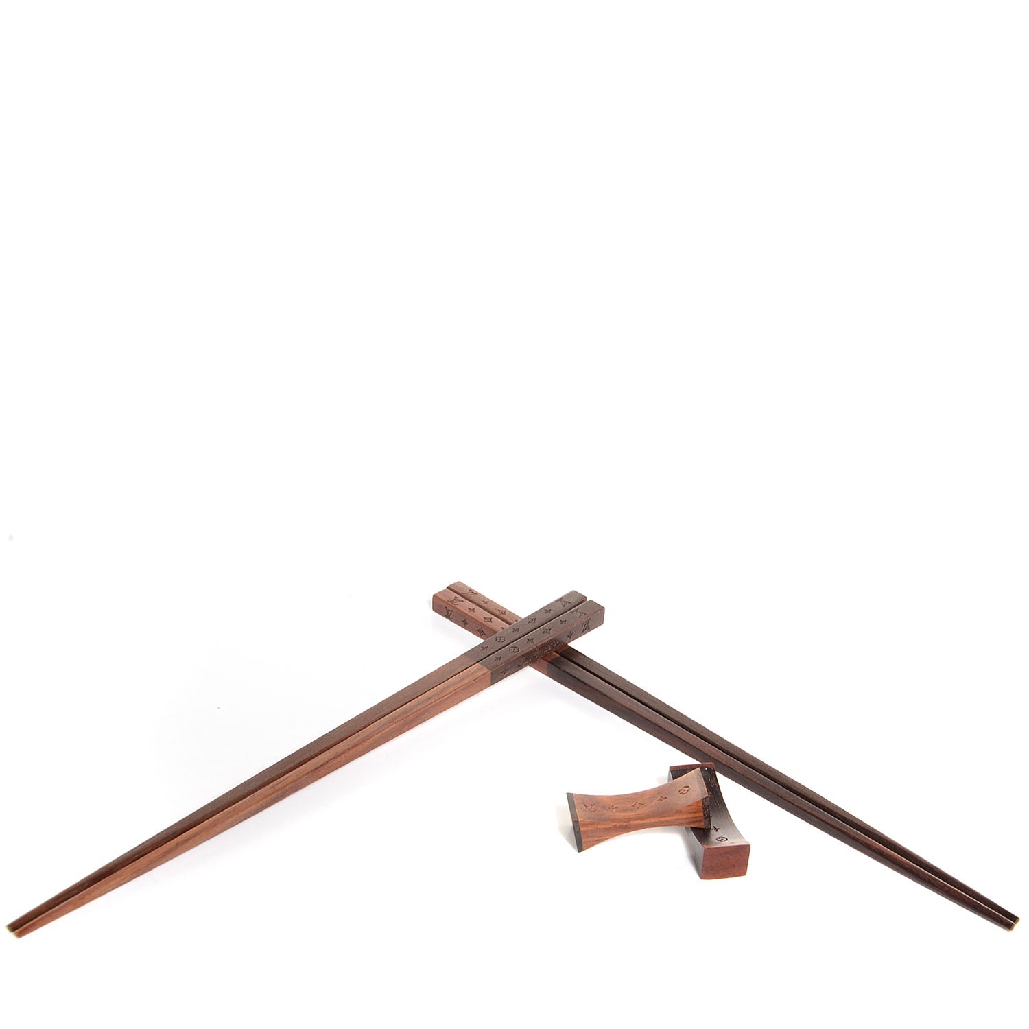 Louis Vuitton Rosewood Monogram Chopsticks with Case 2 of 5