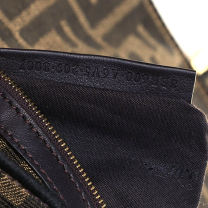 Fendi Fabric Jacquard FF 1974 Medium Baguette Tobacco Moro Black 7 of 17