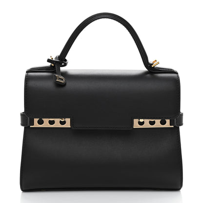 Delvaux Smooth Calfskin Mini Tempete Satchel Black 2 of 8