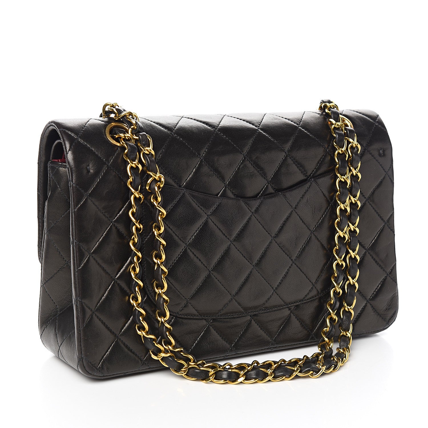 Chanel Lambskin Quilted Medium Double Flap Black 2 of 13