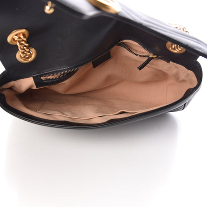 Gucci Calfskin Matelasse Medium GG Marmont Shoulder Bag Black 5 of 11