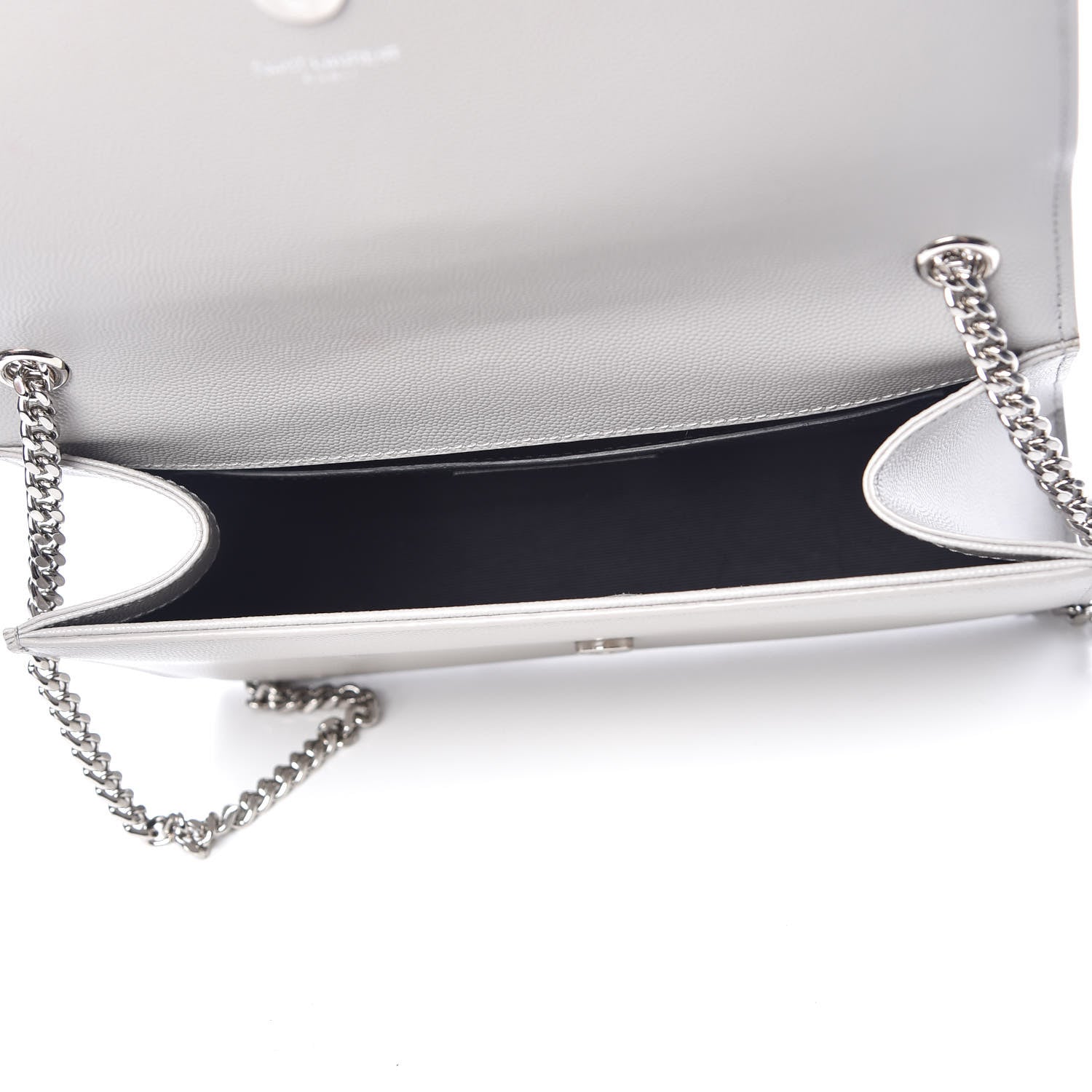 Saint Laurent Grain De Poudre Medium Classic Monogram Kate Satchel Souris 5 of 13
