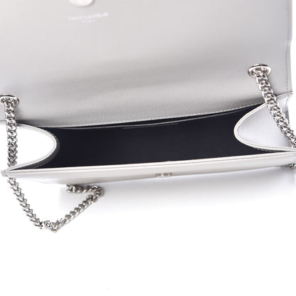 Saint Laurent Grain De Poudre Medium Classic Monogram Kate Satchel Souris 5 of 13