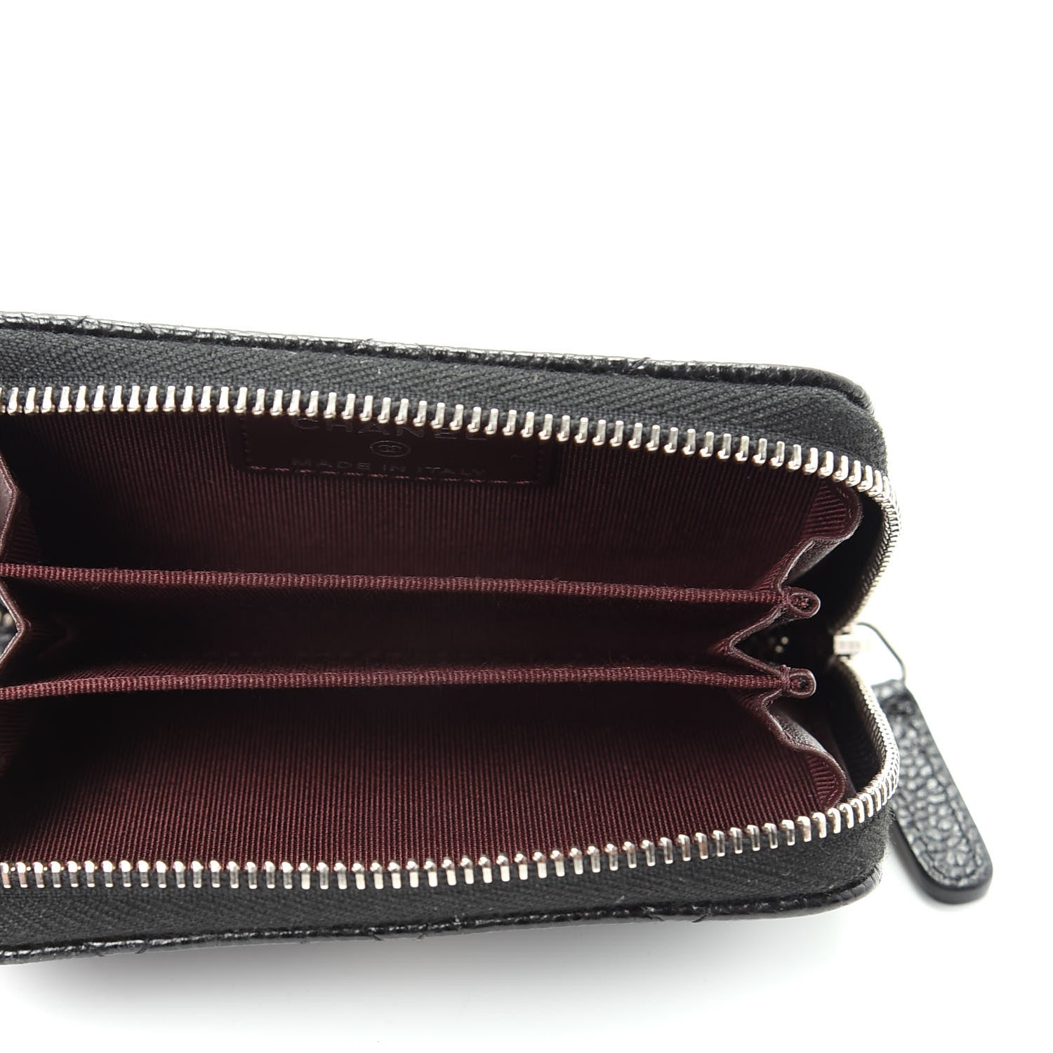Chanel Caviar Quilted Zip Coin Purse Black 5 of 9