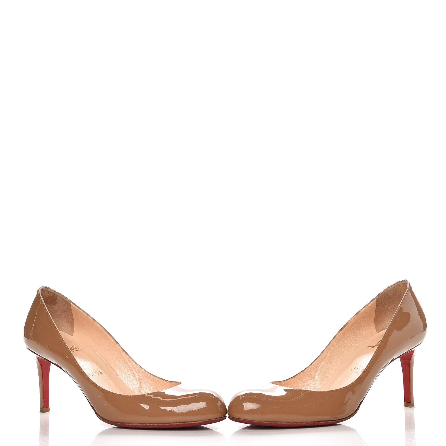 Christian Louboutin Patent Calfskin Simple 85 Pumps 40.5 Camel 5 of 12