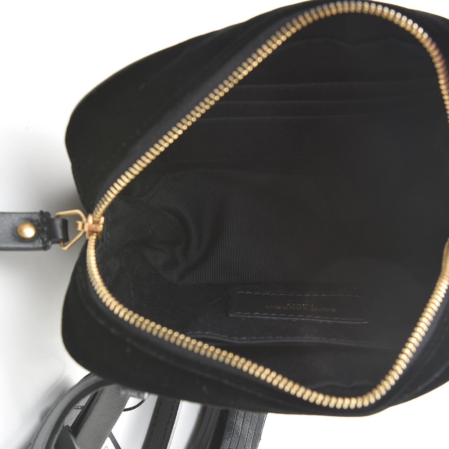 Saint Laurent Velour Matelasse Monogram Lou Belt Bag Black 5 of 10