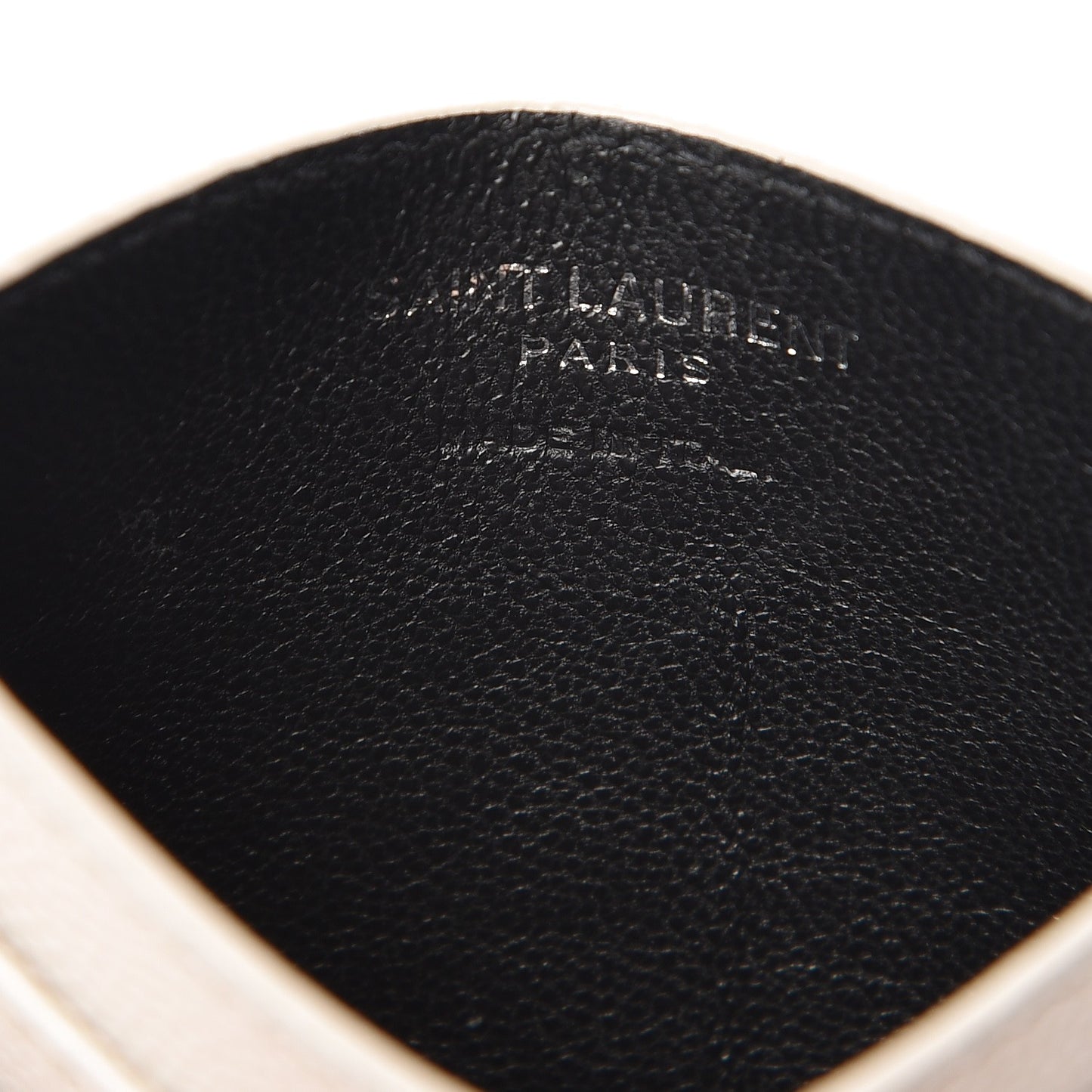 Grain De Poudre Matelasse Chevron Card Case Icy White
