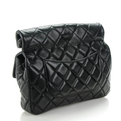 Chanel Lambskin Quilted Medium Roll Reissue Clutch Black 3 of 7