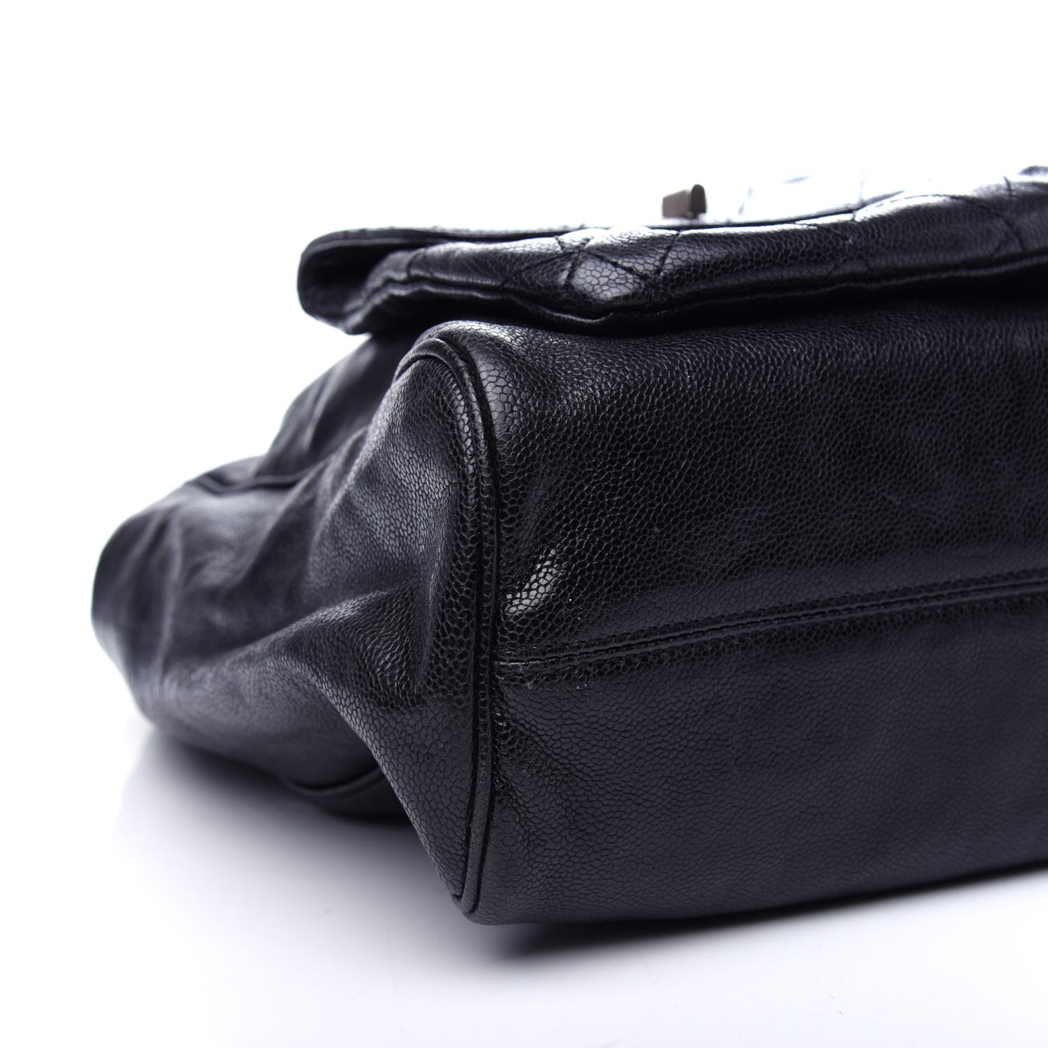 Chanel Glazed Caviar Large Pocket In The City Tote Black 7 of 10