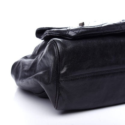 Chanel Glazed Caviar Large Pocket In The City Tote Black 7 of 10