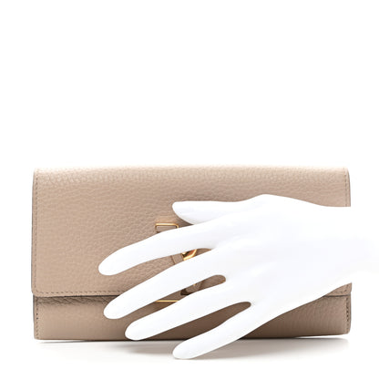 Louis Vuitton Taurillon Capucines Wallet Galet 2 of 9