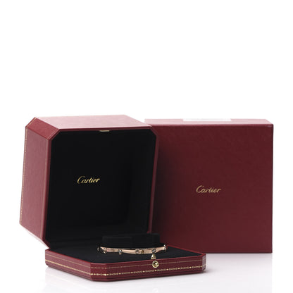 Cartier 18K Pink Gold 4 Diamond LOVE Bracelet 19 8 of 8
