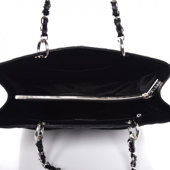Caviar Quilted Grand Shopping Tote GST Black