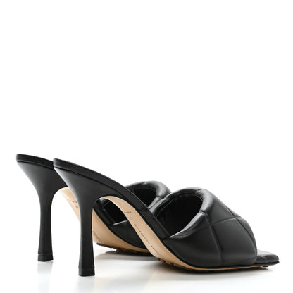 Bottega Veneta Nappa Quilted Rubber Lido Mule Sandals 39 Black 4 of 7