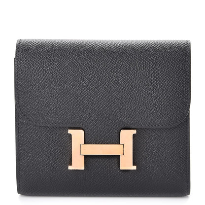 Hermes Epsom Constance Short Wallet Black 1 of 8