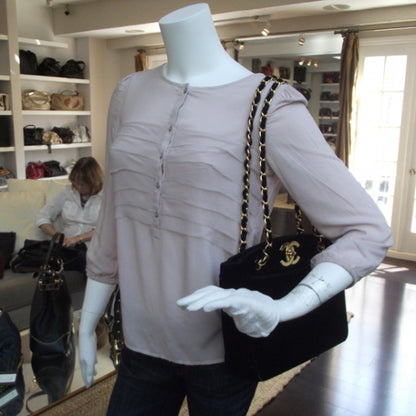 Chanel Velvet Quilted Shoulder Bag 2 of 12