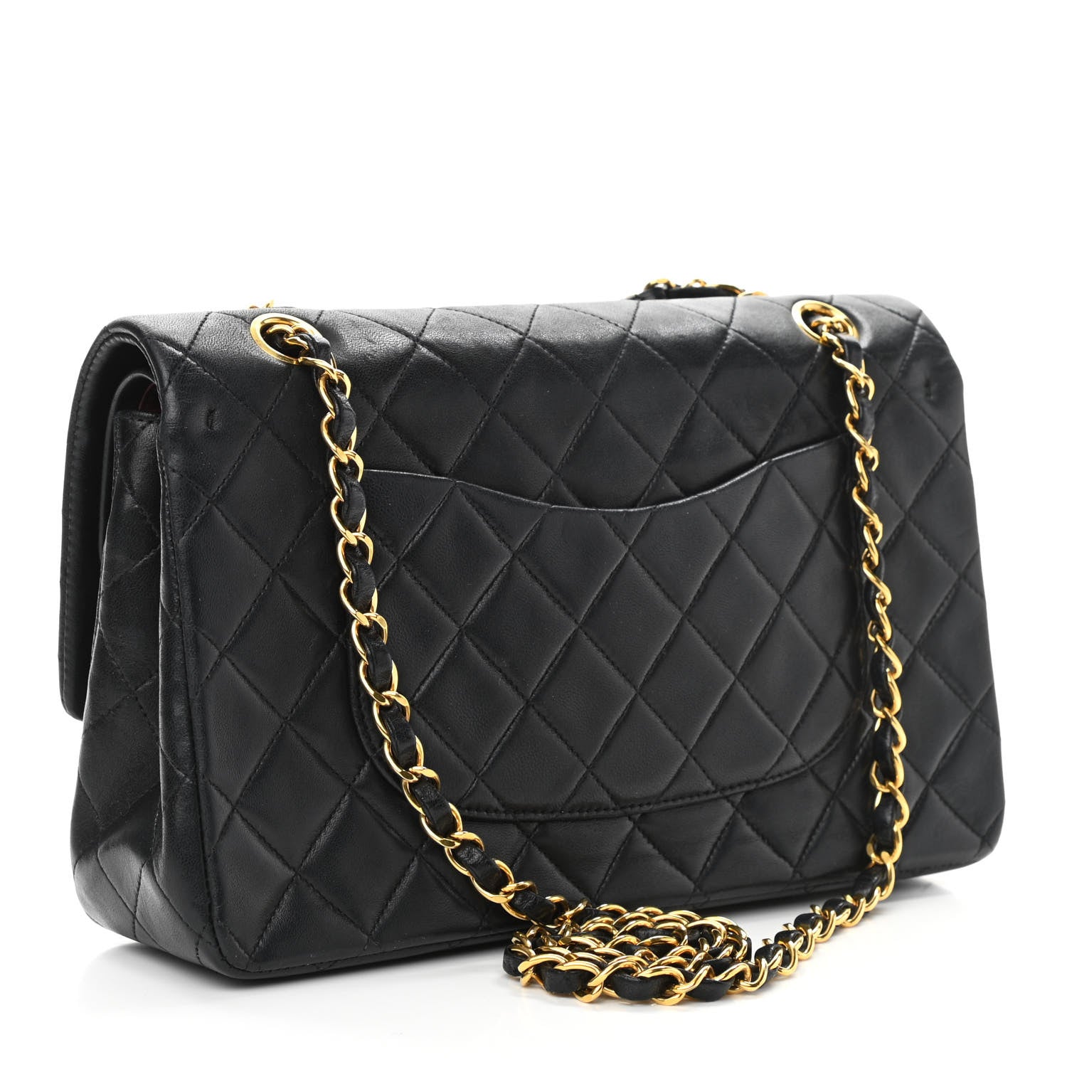 Chanel Lambskin Quilted Medium Double Flap Black 2 of 9