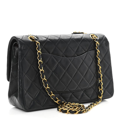 Chanel Lambskin Quilted Medium Double Flap Black 2 of 9