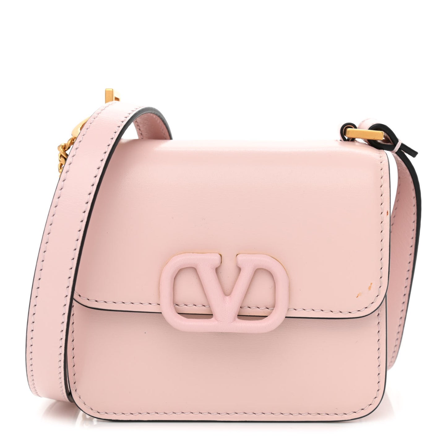 Smooth Calfskin Micro VSling Shoulder Bag Rose Quartz