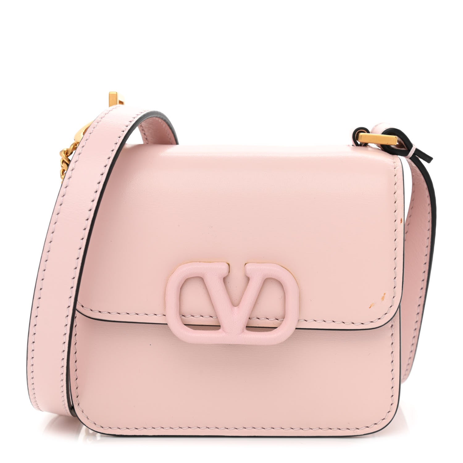 Valentino Garavani Smooth Calfskin Micro VSling Shoulder Bag Rose Quartz 1 of 12