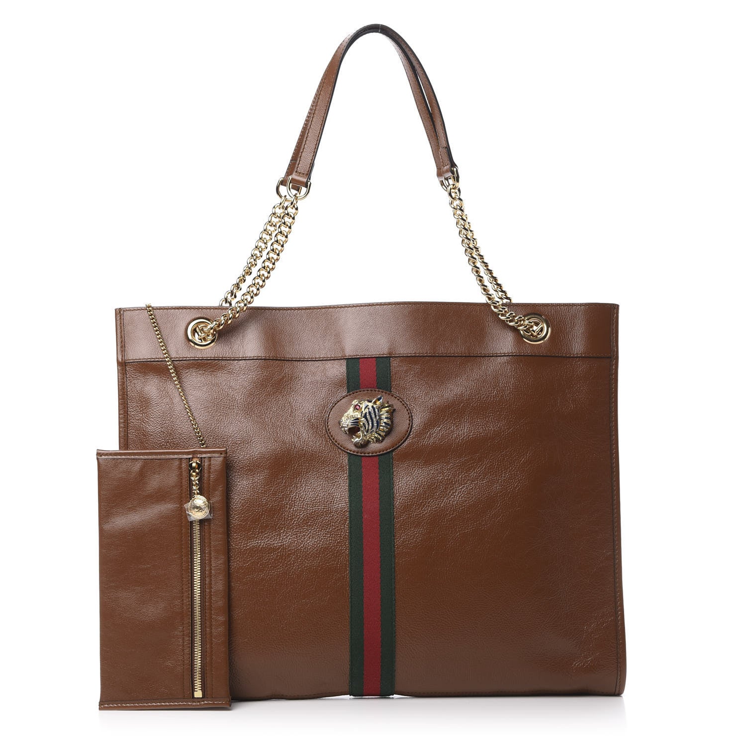 Gucci Calfskin Large Rajah Chain Tote Cuir 1 of 11