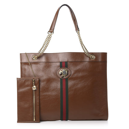 Gucci Calfskin Large Rajah Chain Tote Cuir 1 of 11