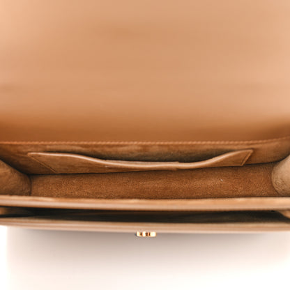 Saint Laurent Smooth Calfskin Medium Monogram Sunset Satchel Natural Tan 8 of 11