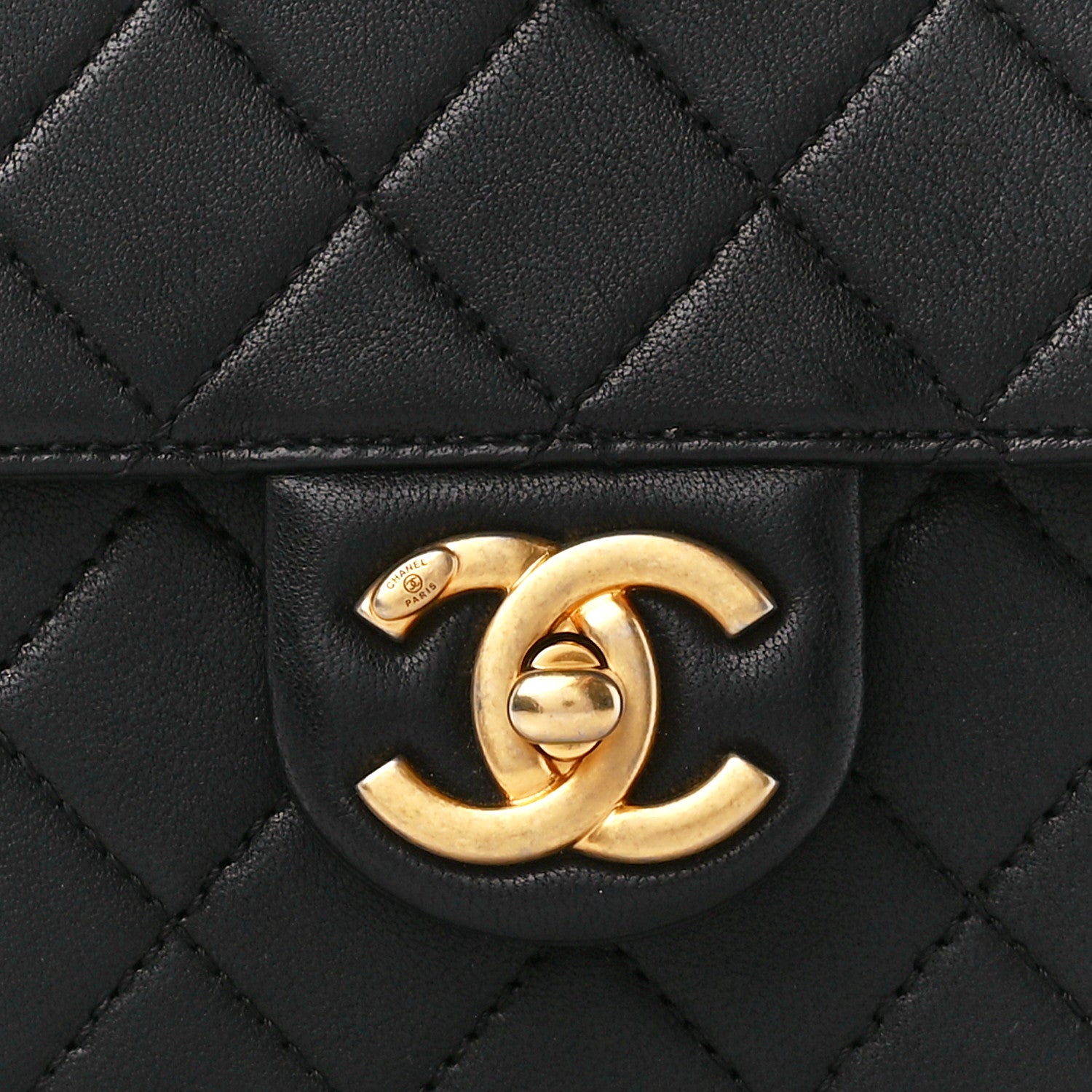 Chanel Goatskin Quilted Chic Pearls Flap Black 9 of 11