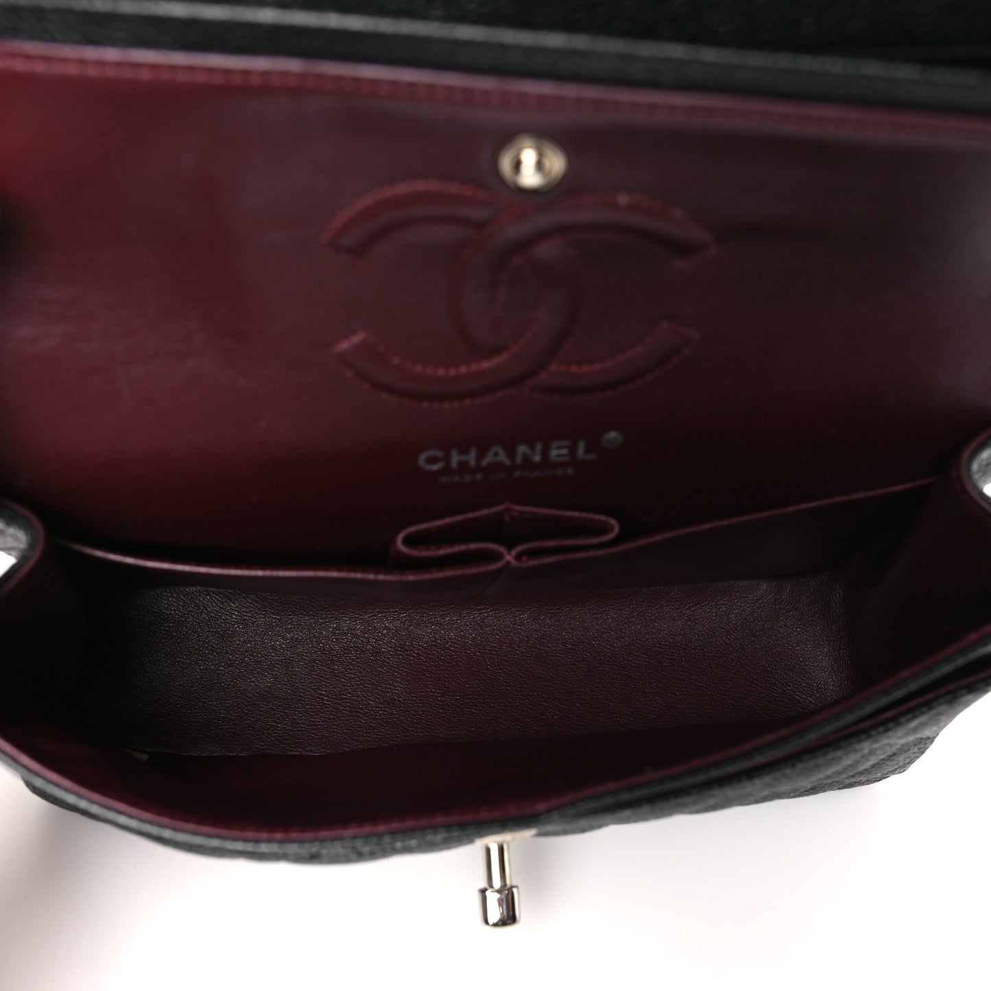 Caviar Quilted Small Double Flap Black
