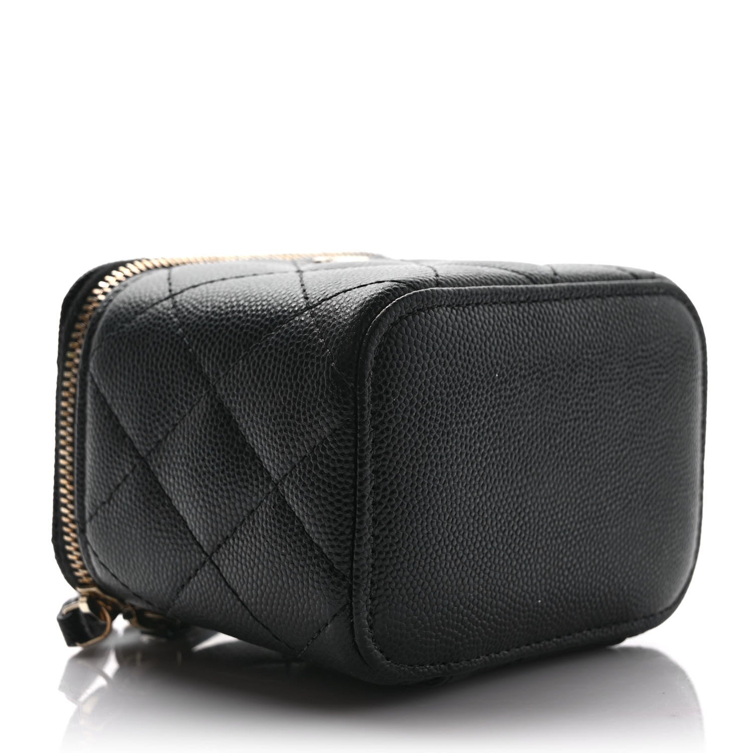 Chanel Caviar Quilted Mini Vanity Case With Chain Black 4 of 9