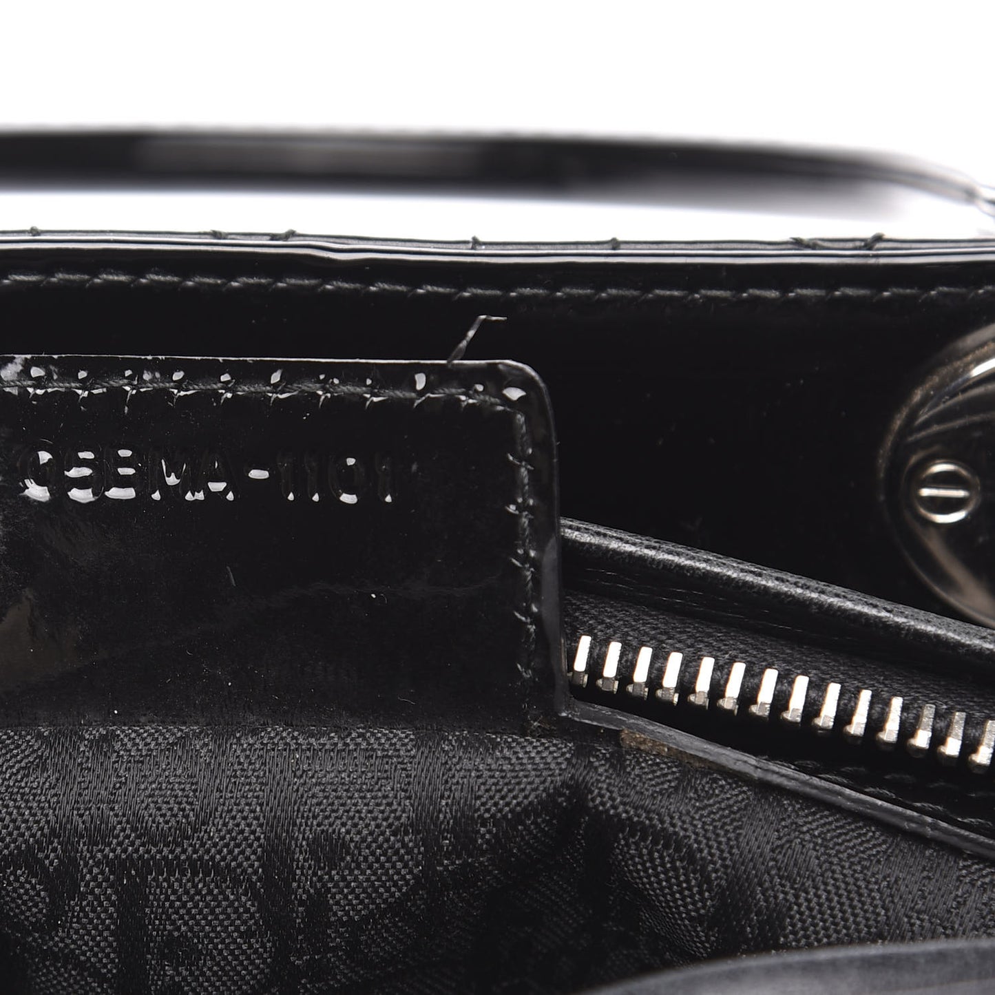 Patent Cannage Medium Lady Dior Black