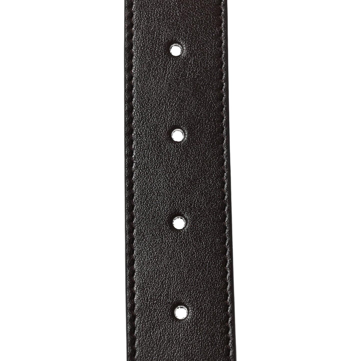 Plutone Calfskin Plaque GG 30mm Belt 85 34 Cocoa