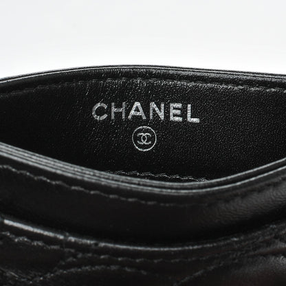 Chanel Lambskin Camellia Stitched Card Holder Black 6 of 8