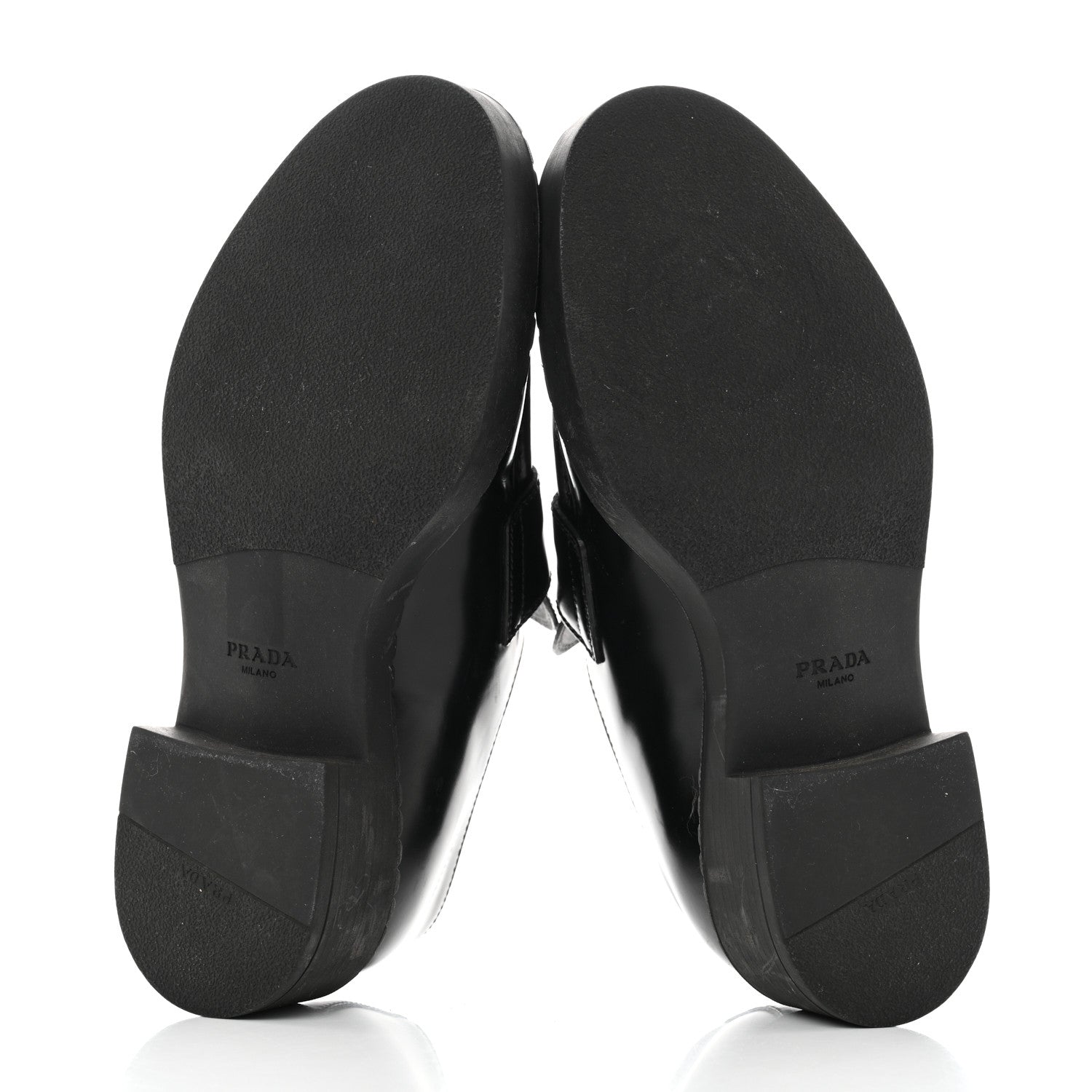 Prada Spazzolato Metal Triangle Logo 50mm Loafers 36.5 Black 5 of 8