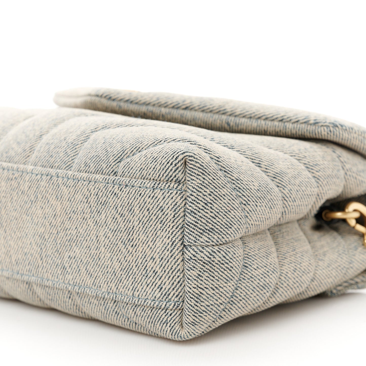 Denim Y Quilted Monogram Toy Loulou Crossbody Bag Grey
