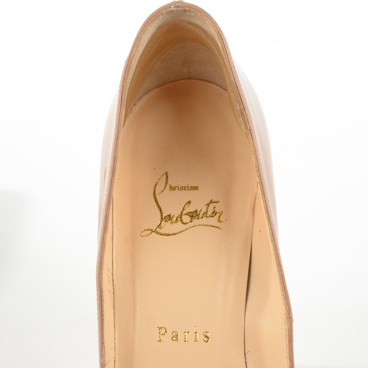 Christian Louboutin Patent Very Prive 120 Pumps 39 Nude 9 of 10