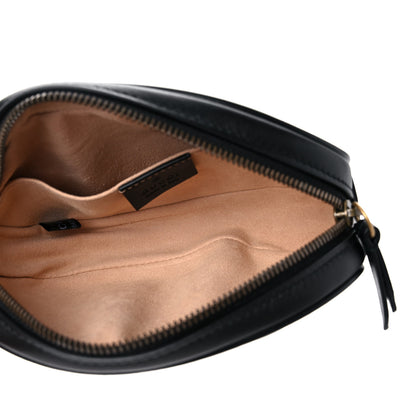 Gucci Calfskin Matelasse GG Marmont Belt Bag 85 34 Black 5 of 11