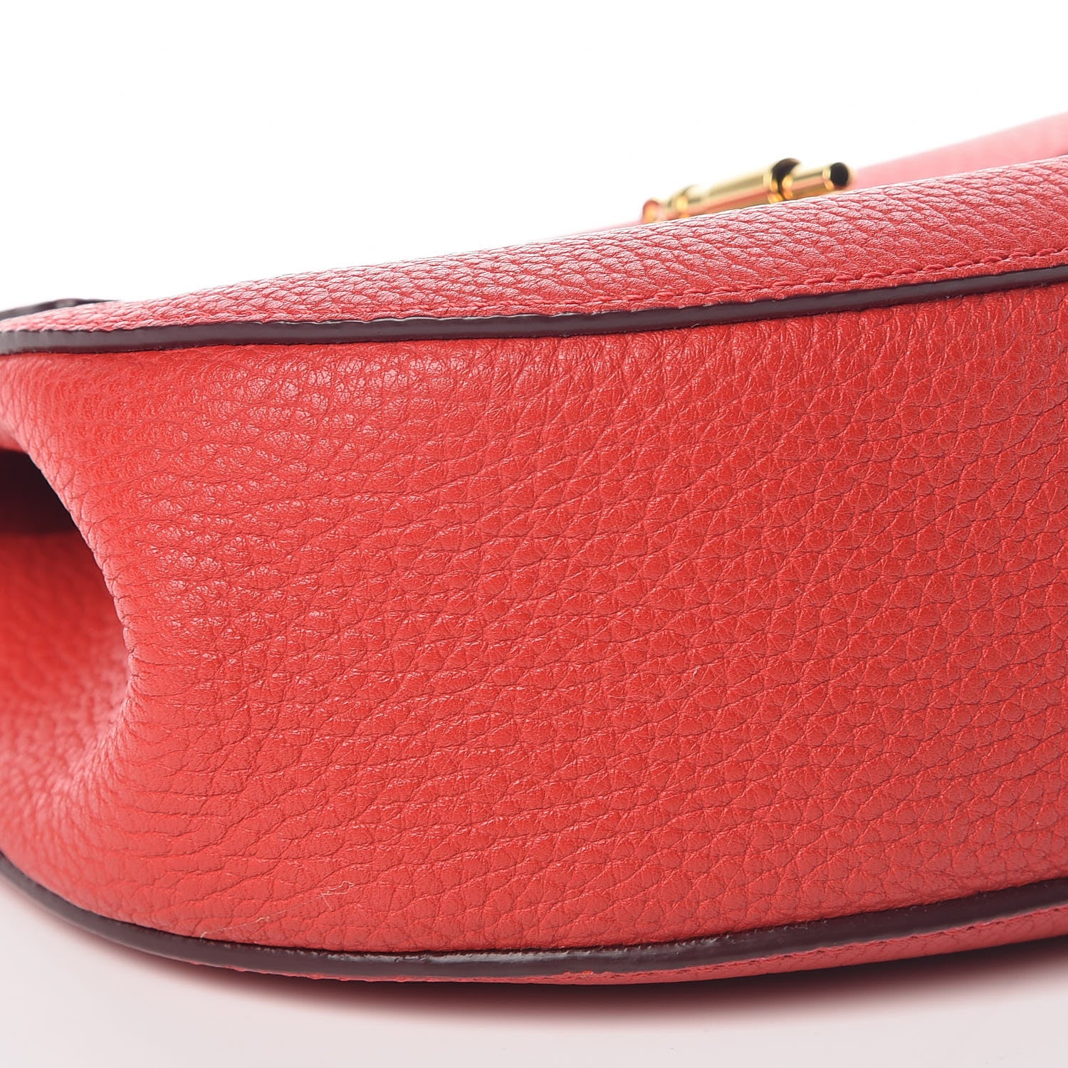 Chloe Grained Lambskin Drew Shoulder Bag Plaid Red 5 of 8
