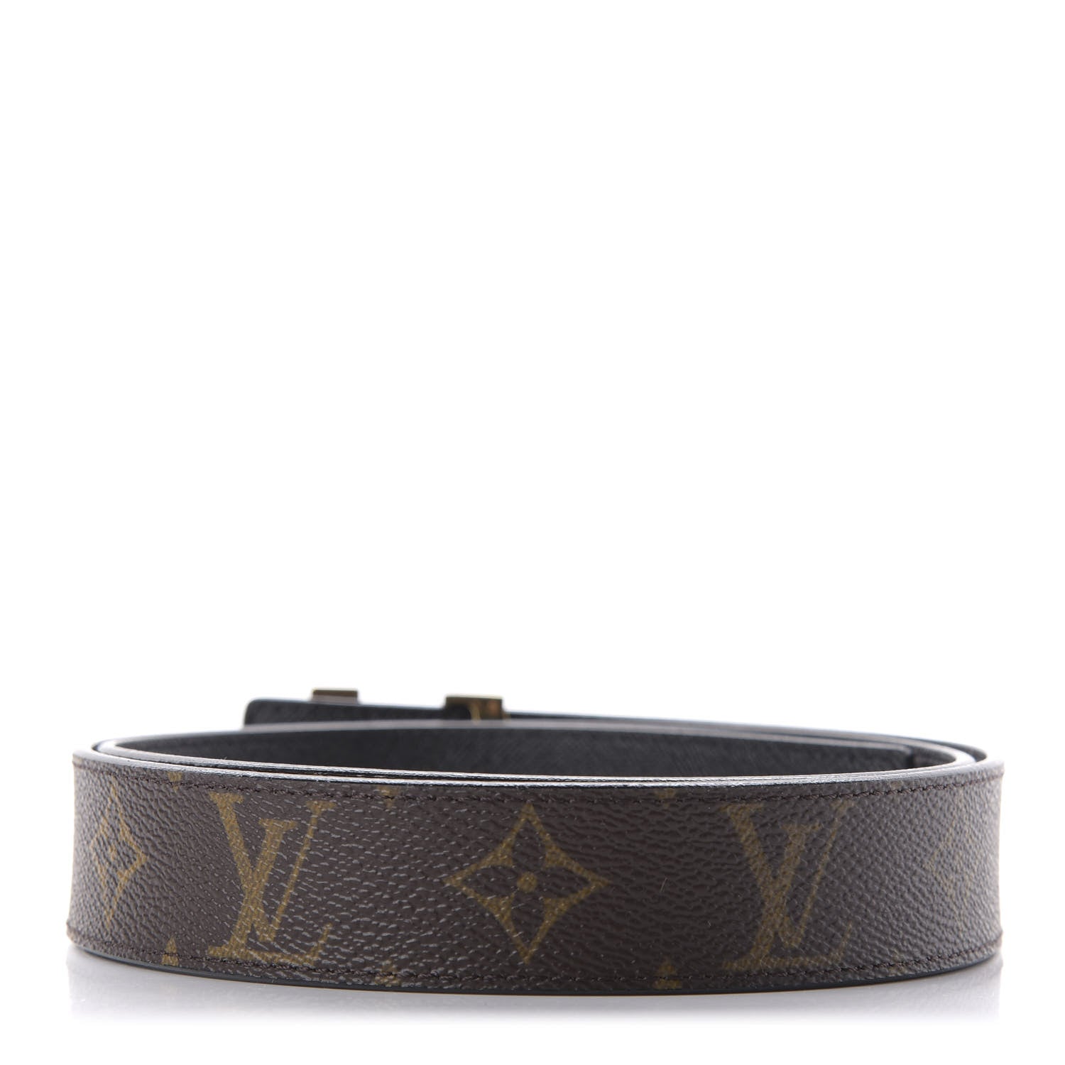 Louis Vuitton Calfskin Monogram 30mm LV Initiales Reversible Belt 90 36 Black 2 of 5