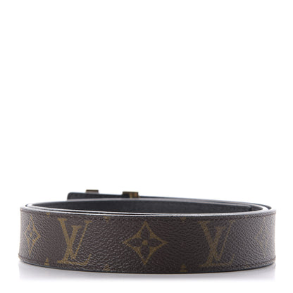 Louis Vuitton Calfskin Monogram 30mm LV Initiales Reversible Belt 90 36 Black 2 of 5