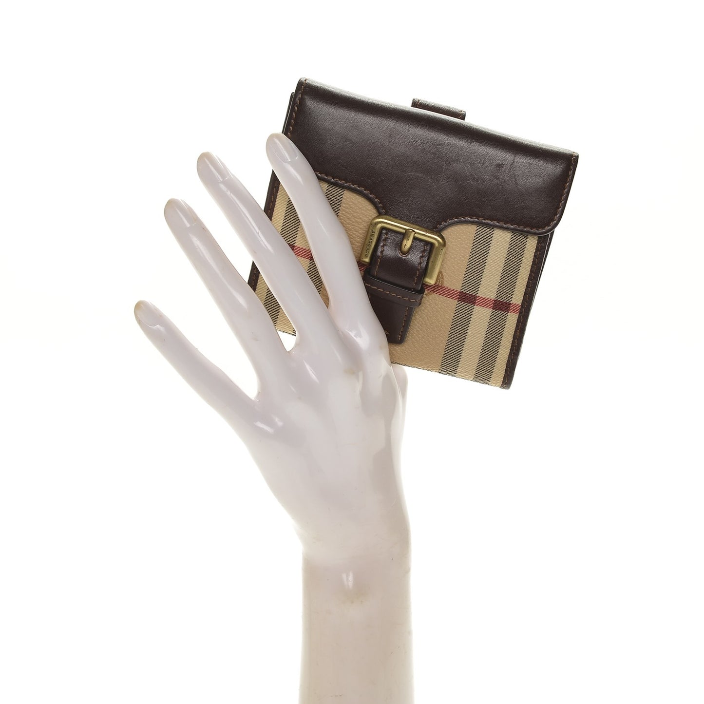 Haymarket Check Compact Wallet Brown