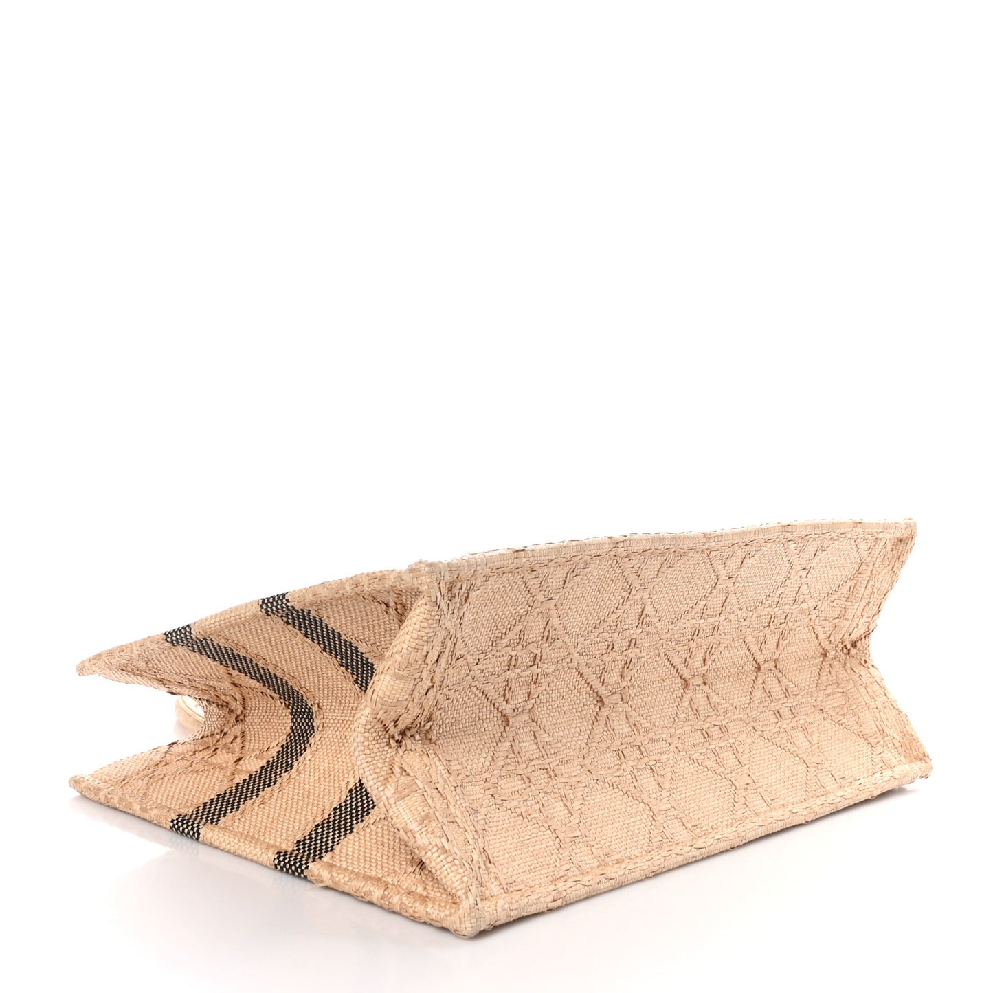 Raffia Cannage Medium Book Tote Natural