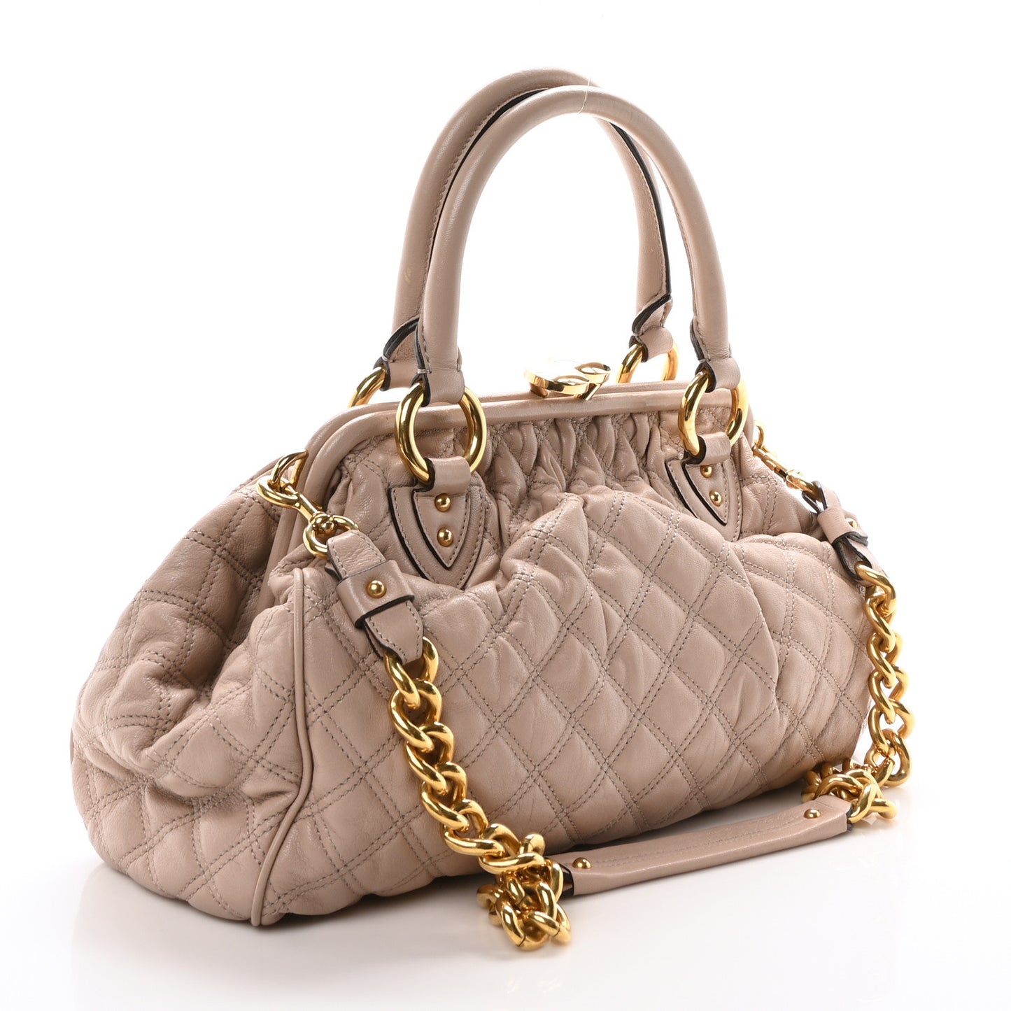 Calfskin Quilted Stam Blush