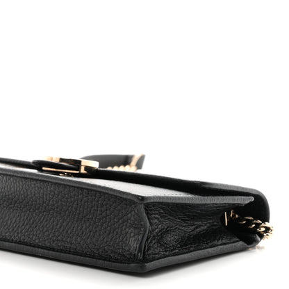 Gucci Dollar Calfskin Interlocking G Chain Wallet Black 10 of 10