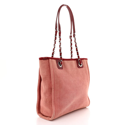 Chanel Canvas Mini Deauville Tote Red 3 of 15