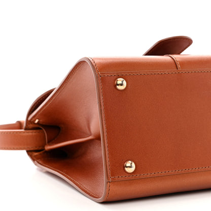 Delvaux Metallic Calfskin Mini Brillant Satchel Camel 10 of 14