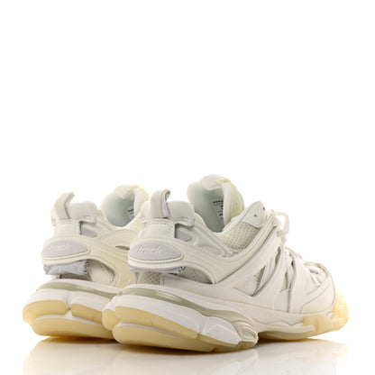 Balenciaga Mesh Nubuck Effect Fabric Glow in the Dark Womens Track Sneakers 39 White 4 of 9